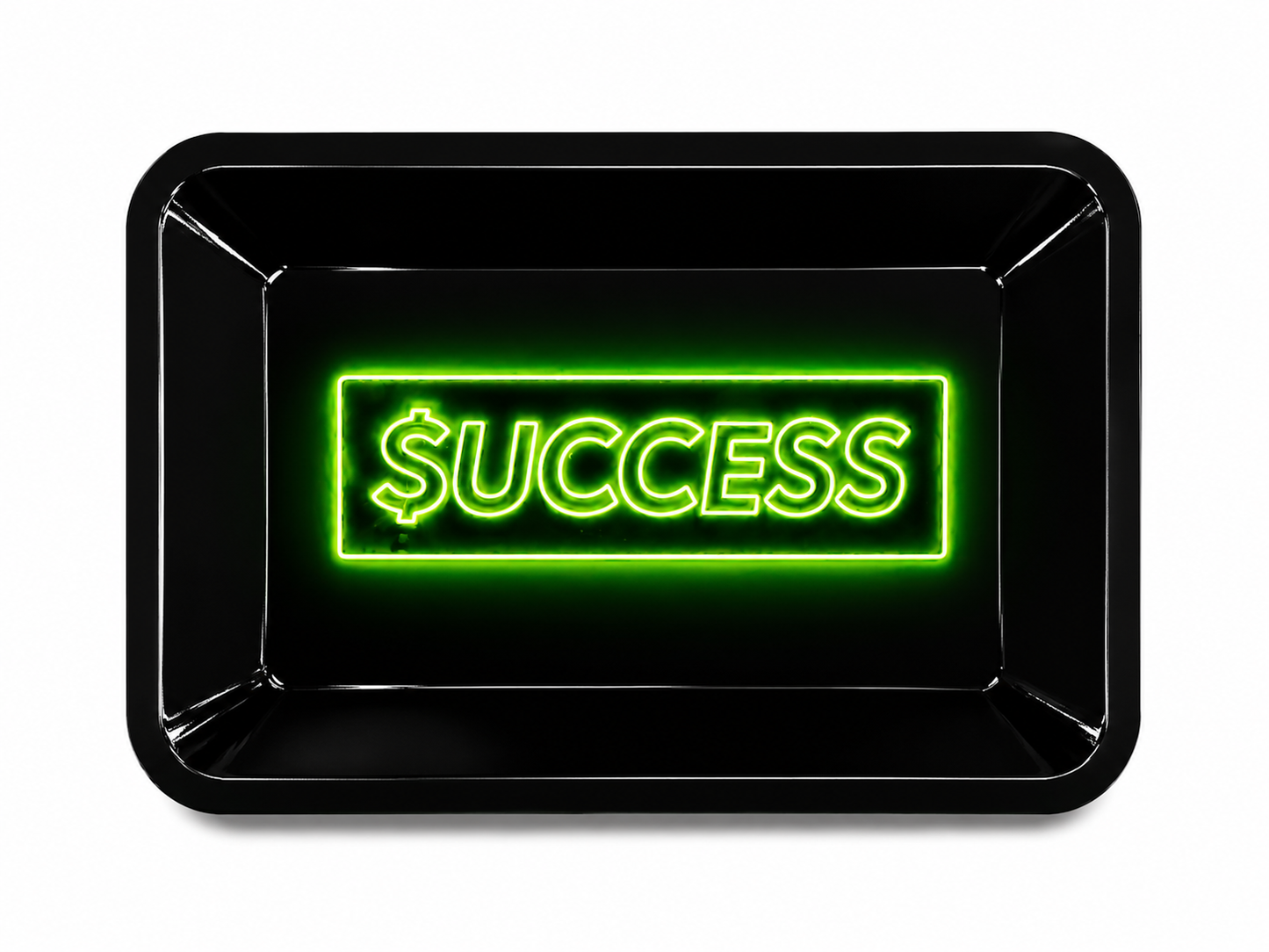 Black and green ash tray